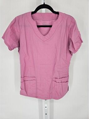 Butter Soft Womens Sz S Short Sleeve Scrub Top Bubblegum Pink